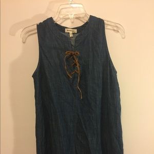 Mini denim dress